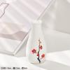 Jarrón tradicional de cerámica blanca Shumen pintado a mano, hidropónico, para decoración del hogar, arreglo floral para sala de estar, adornos chinos, flores pequeñas.