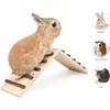 Escalera de mascota de madera para conejos, accesorios de escalones antideslizantes, escalada, Puente de Arco Paisajístico, juguete, suministros de decoración para Puente de Escalera