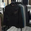 Moletom Masculino de Seda de Amora de Alta Qualidade com Gola Redonda e Manga Longa Camiseta Casual Base de Lã Nova para Outono Masculino