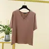 Camiseta de modal de manga corta para mujer, top de verano holgado adelgazante, prenda exterior fina versátil, camiseta interior, blusa de manga corta