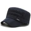 Gorra Sencilla para Hombre, Nuevo Estilo de Invierno, Gorra Plana para Personas de Mediana Edad y Mayores, Gorra Cálida Casual, Gorra Bordada a Prueba de Frío para Papá con Protección para las Orejas