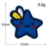 Tamanho Pequeno Bordado de Computador Desenho Animado Animal Urso Carro Avião Estrela Patch de Tecido Bordado Adesivo Sem Costura Decoração de Roupa