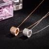 Collar de tres filas de diamantes en oro rosa de 18 quilates y plata de ley s925, cintura pequeña, para mujer, popular, sencillo, del libro rojo
