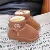 Botas de Nieve para Niños con Forro de Felpa, Engrosadas para Invierno, Suela Suave, Unisex, Impermeables, Antideslizantes y Cálidas