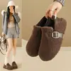 Zapatos peludos para mujer 2026 Otoño e Invierno Nuevo Estilo coreano Ins Estudiante Deportivos Casuales Versátiles de doble uso Zuecos a medias Birkenstock