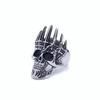 Nuevo anillo de calavera con corona europea y americana personalizada para hombre de acero de titanio vintage anillo punk joyería de comercio exterior al por mayor