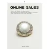 Ayuko Elegante Círculo Social Diamante Botón de Perla Pequeño Prendas de Abrigo Fragantes Botón Decorativo Prendas de Abrigo de Lana de Gama Alta Botones Cosidos a Mano