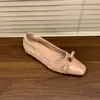 Sapatos Femininos de Camurça com Laço Delicado e Salto Interno para Aumentar a Altura, Novos Sapatos Mary Jane Slip-On Estilo Primavera, Sapatos Elegantes para Mulheres, Sapatos Pequenos de Couro