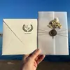 Convites de Casamento Personalizados em Acrílico, Envelopes, Papel Sulfite, Selos de Cera, Flores Secas, Novos Convites de Casamento para Eventos Corporativos