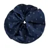 Galaxy de Gama Alta ~ Azul Marino Algodón Estilo Francés Lazo Grande para el Cabello para Mujeres, Accesorios para el Cabello, Cuerda para el Cabello, Gama Alta y Estilo Occidental