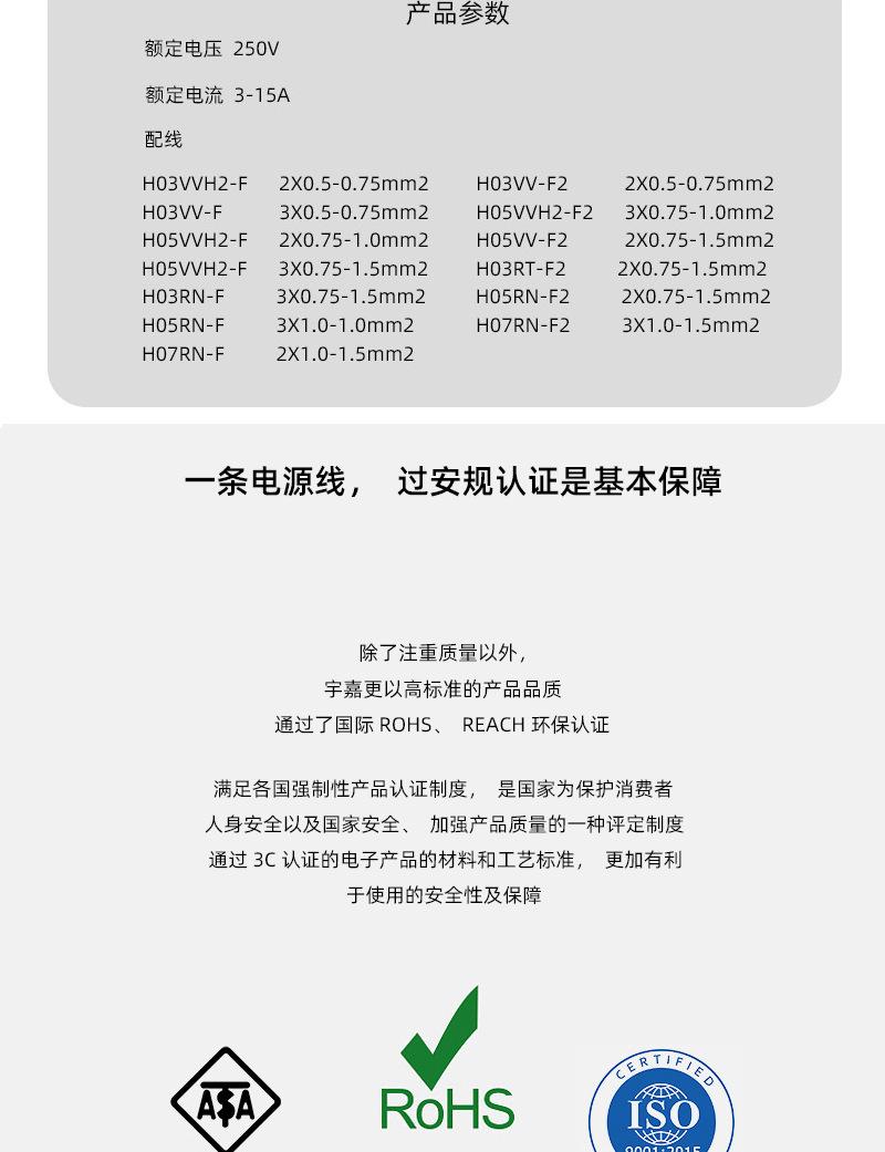 英规两插8字尾电源线