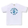 2026 Nueva Marca de Moda Bape Cabeza de Mono Peso Pesado Manga Corta Corte Holgado Unisex Camiseta para Pareja Estudiante