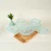 Contenedor de Vidrio de Borosilicato Personalizado para Alimentos, Lonchera Segura para Microondas y Horno con Agujeros de Ventilación, Juego de Lonchera Bento
