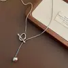 Collar de Cuentas Redondas con Hebilla OT de Estilo Chic Europeo y Americano Más Vendido con Longitud Ajustable, Joyería de Acero Inoxidable que No se Desvanece