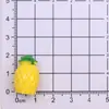 Piña de Fruta de Resina Estéreo Brillante Pintada Simulada Accesorios Pegamento de Crema Adornos para Coche DIY Imanes Decorativos para Refrigerador