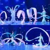 Dança de Dunhuang Longa Seda Dança Céu Voador Seda Sonhadora Gradiente Deusa Espalhando Flores Fita Fitas Mangas Dinastia Han Xale