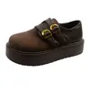 En stock tamaño pequeño para aumentar altura suela gruesa hebilla zapatos Birkenstock mujer 2026 otoño nueva llegada zapatos para conducir mocasines zapatos de vestir