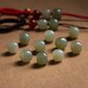 Elemento floral DIY chaveiro de carro de jade Hetian corda trançada à mão cordão semiacabado pingente de jade para casal masculino e feminino