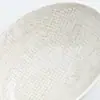 Branco Pérola Textura de Linho Luxo Leve Estilo Ocidental Minimalista Cerâmica Louça Oval Prato Fundo Tigela para Sobremesa Salada Tigela de Sopa