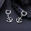 Aretes de Acero de Titanio para Hombres, Pinzas para Orejas con Borla y Cono Estilo Punk para Mujeres, Aros para Orejas Unisex sin Perforación, Accesorios para Orejas de Acero Inoxidable de Moda
