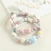 Pulsera de Joyería Kt Cat Dulce Macaron Diseño de Nicho Pulsera de Pareja Regalo para Mejor Amigo Pulsera Versátil de Cerámica