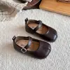 Sapatos de princesa para crianças, sapatos de couro com separador de dedos, nova coleção outono 2026, sapatos casuais para meninas, sapatos Mary Jane com sola macia, estilosos