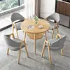 Mesa e cadeira casuais minimalistas nórdicas para recepção e negociação combinação de mesa e cadeira para cafeteria de chá de leite café apartamento casa de temporada mesa de jantar varanda mesa redonda pequena