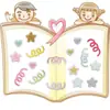 Parches Bordados al por Mayor Bordados por Computadora de Dibujos Animados Autoadhesivos Estrella de Primavera Corazón Parches de Decoración para Ropa