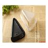 Caja triangular para pastel de luna con tapa negra, para postre, helado y pastel de luna.