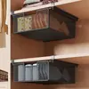 Caja de Almacenamiento para Ropa Interior, Canasta Organizadora Tres en Uno para Prendas Íntimas y Calcetines, Cajón Colgante Tipo Cesta Deslizante para Armario, Divisor de Gabinete para Dormitorio