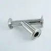 Acero inoxidable 304 oblicuo Y instalación rápida 45 grados Y-tipo T conector de derivación tubería accesorios grado sanitario pulido fino fabricante