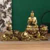 Estatua de Latón de Tai Yi Tianzun, adornos de Tai Yi Tianzun, adornos de escritorio para el hogar de Tai Yi Jiu Ku Tianzun, estatua de adoración