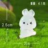 Animales Lindos con Luz Nocturna en Miniatura, Mini Osos y Conejos, Figuras Adorables, Adornos de Escritorio y Coche, Manualidades de Resina
