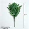 Venda Quente Transfronteiriça Pinheiro de Norfolk Folhas de Pinheiro Artificiais de Borracha Macia Planta Verde Galhos de Pinheiro Falsos para Decoração de Casa de Natal