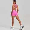 Mono de Yoga con Cremallera Todo en Uno Transfronterizo, Mono Deportivo con Diseño de Espalda Hueca, Mono para Correr y Fitness Q22