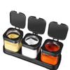 Caja de condimentos para el hogar, caja de almacenamiento de cocina con tapa, botella de condimentos, recipiente de vidrio para aceite, tanque de condimentos sellado, caja de condimentos