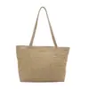 Bolso de Gran Capacidad para Mujer 2025 Primavera y Verano Nueva Moda Casual Bolso de Paja Bolso de Hombro para Viajar Bolso Tote Cesta de Verduras