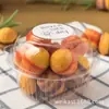 Cajas de Plástico Transparente Desechables Bops Caja para Alimentos Caja para Repostería con Forma de Cabeza de Gato Caja Redonda Caja Pequeña para Pasteles Caja de Ampolla