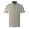 Fábrica transfronteiriça tamanho grande 400kg verão seda gelada camisa polo masculina masculina jacquard sem passar manga curta camiseta