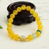 Pulsera de Calcedonia Amarilla Natural Aiyu Pulsera de Ágata Aventurina Tendencia Nacional Venta al por Mayor en Vivo Dropshipping S4082713