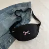 2025 Novo Estilo Bolsa de Peito com Laço Fresco Estilo Ins Coreana Leve Bolsa de Cintura para Estudantes Bolsa Transversal Nicho Estilo Mori
