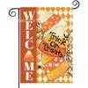 Bandera de Jardín de Halloween Más Vendida de Amazon con Estampado de Calavera Material de Lino Decoración de Fiesta Americana Bandera de Jardín