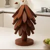 Tapete Isolante, Tapete Anti-Queimadura para Árvore, Tapete Isolante para Mesa de Jantar, Tapete de Mesa para Pratos e Tigelas de Jantar de Alta Qualidade, Tapete de Madeira Maciça Resistente a Altas Temperaturas para Utensílios de Mesa