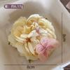 Pinza para el pelo de tela con flores artificiales, Pinza de pico de pato romántica, Accesorio artístico para el pelo de mariposa, Pinza para la raíz del pelo de primavera