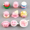 Accesorios de Resina Llavero Serie de Juguetes de Cerdo de Dibujos Animados 3D Colgante DIY Decoración Miniatura para Casa de Muñecas Venta al por Mayor