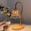 Lámpara de mesa para derretir cera de aromaterapia transfronteriza para dormitorio, mesita de noche, lámpara de derretir velas de alta gama, lámpara de ambiente vintage, lámpara de mesa, accesorio de iluminación, madera maciza