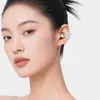Hebilla de Cristal con Degradado Rosa y Blanco Flor de Durazno Hebilla de Oreja para Auriculares Bluetooth Inalámbricos Hebilla de Oreja Desmontable Hebilla de Diamante Joyería de Moda Decorativa