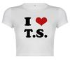 Transfronterizo 2025 Estilo Callejero Europeo y Americano Trendy Nueva Camiseta Corta Ajustada de Manga Corta con Estampado de Letras
