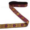 Jacquard Cinta Plana Dorada Adorno Disfraz Étnico Bolso Zapato Textil Hogar Disfraz Antiguo Decoración Escénica Flor Bordada 2.5cm