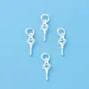 Prata Esterlina S925 Pingente de Chave Personalizado Cadeado Concêntrico Pulseira de Corda Trançada com Contas DIY Pulseira para Casal Acessórios de Prata